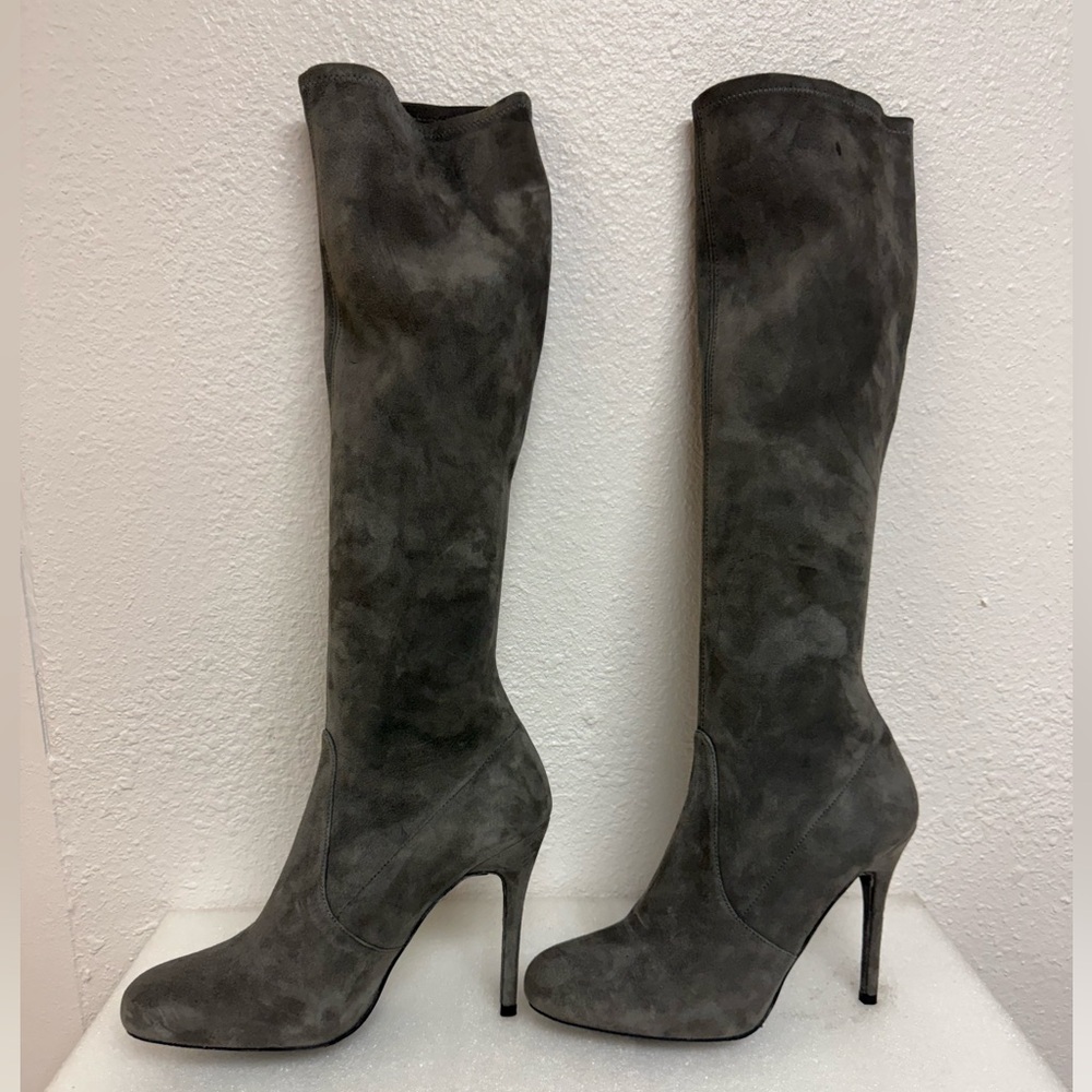 Stuart Weitzman Gray Heeled Boots